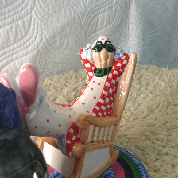 Vtg. Signed Maxine/Floyd Rocking Chair T-light Holder; Nostalgic, Funny, Iconic - Picture 5 of 9
